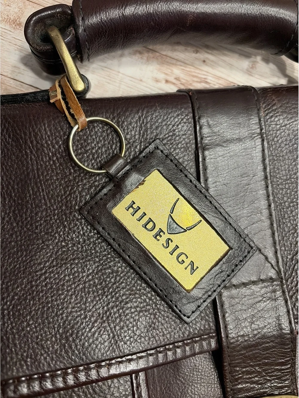 Vintage Hidesign Deep Brown Briefcase Satchel